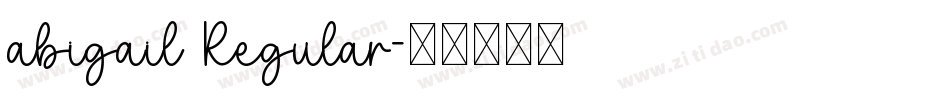 abigail Regular字体转换